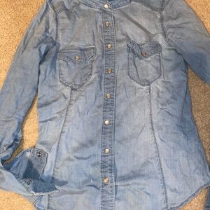 H&M blue jean jacket SHIRT~ USED